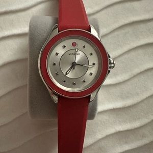 Michele Sports Watch - Red Silicone Band